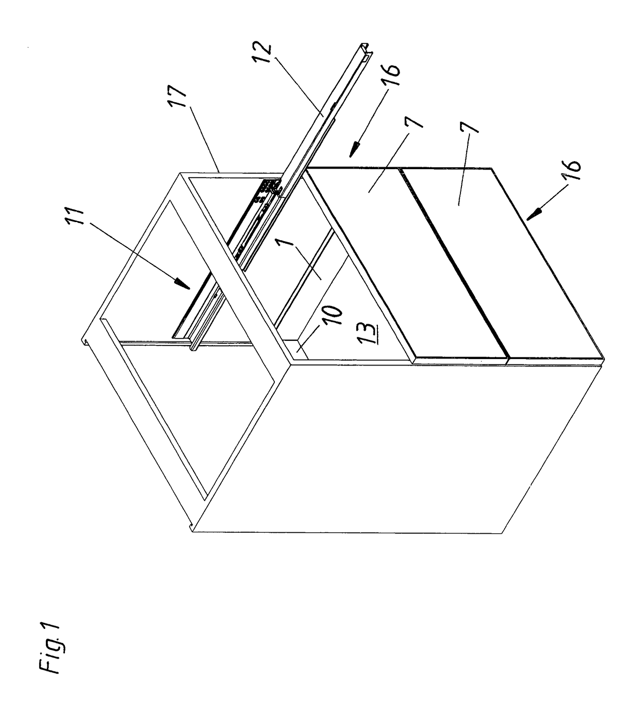 Rail system for a drawer