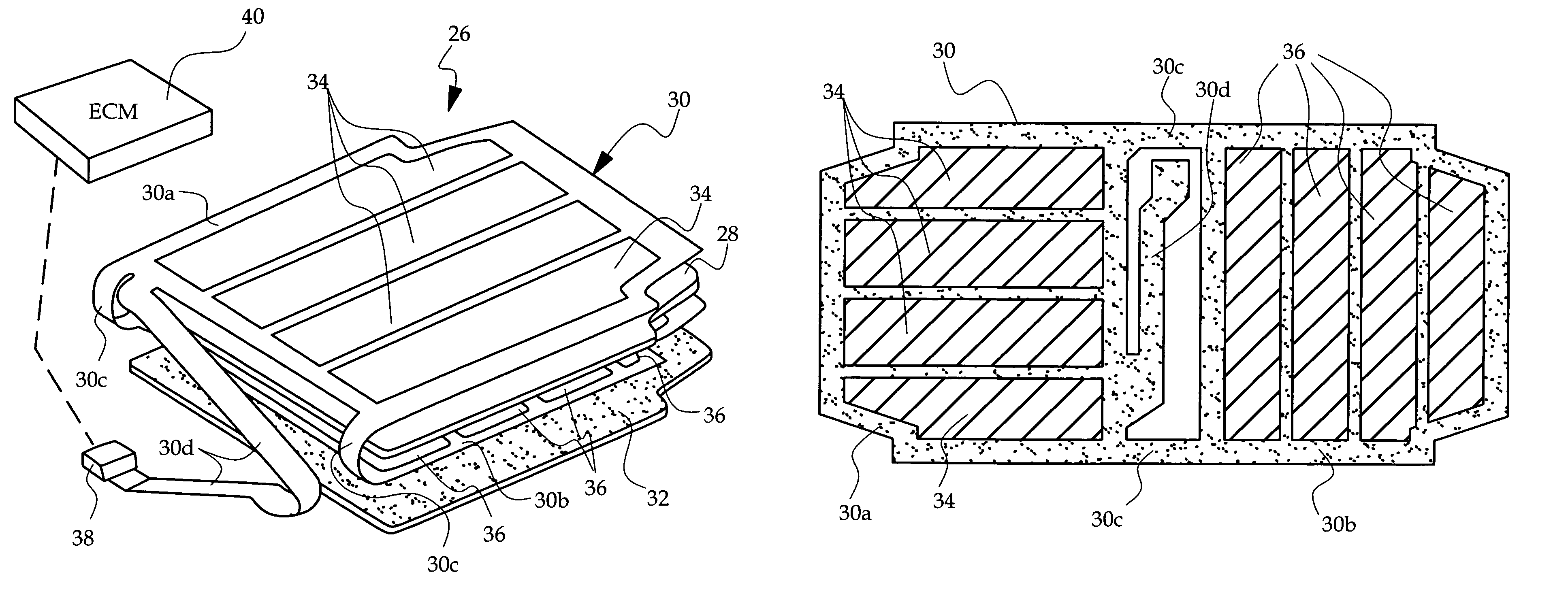 Capacitive sensing apparatus for a vehicle seat