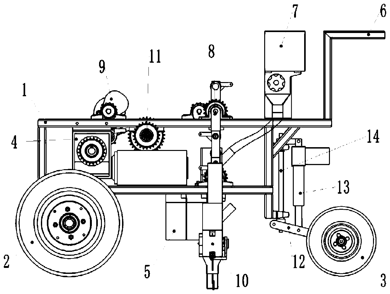 A kind of strong discharge and strong start corn direct insertion hole seeder