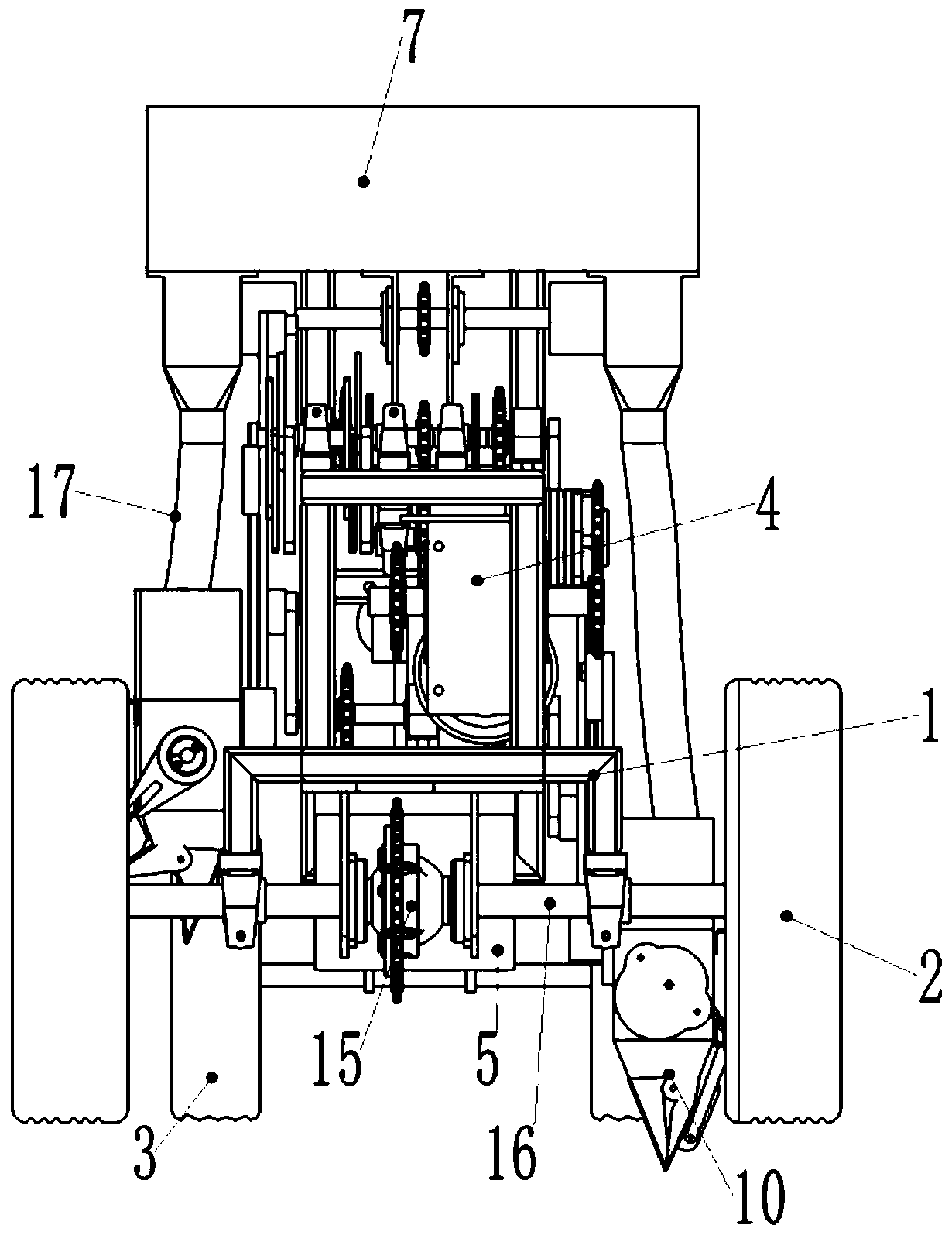 A kind of strong discharge and strong start corn direct insertion hole seeder