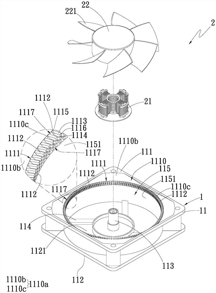 Turbulence structure of fan frame