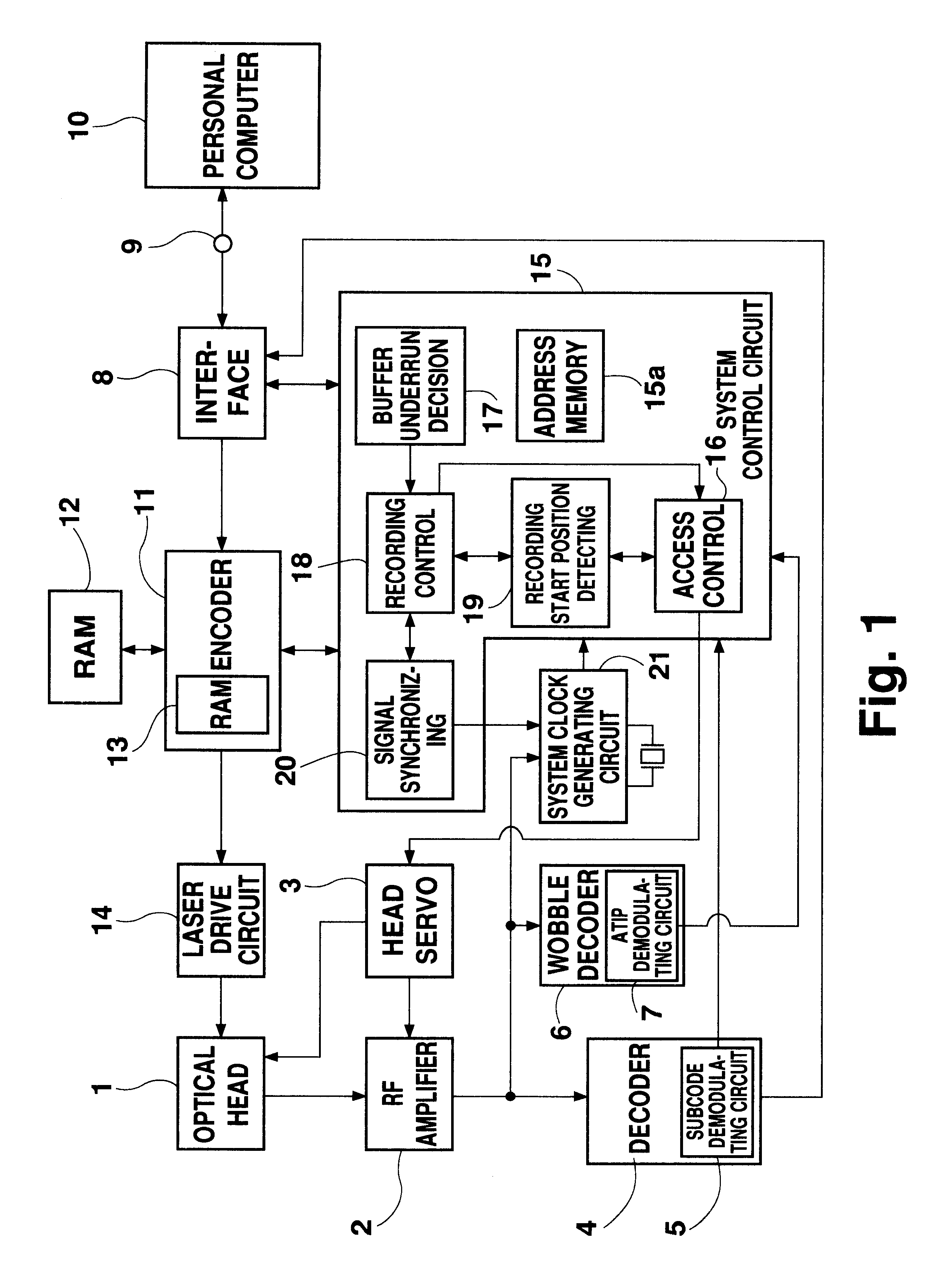 Disk recording system