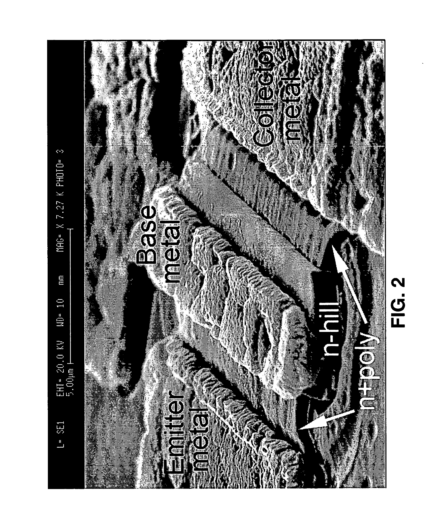 Horizontal current bipolar transistor and fabrication method