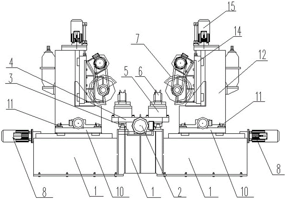 Grinding mechanism for automatic crank shaft polishing and cleaning machine