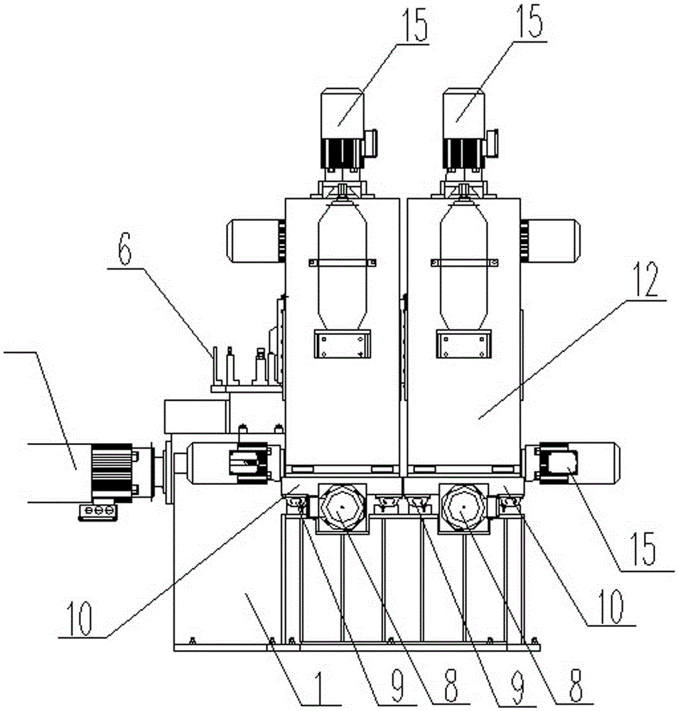 Grinding mechanism for automatic crank shaft polishing and cleaning machine