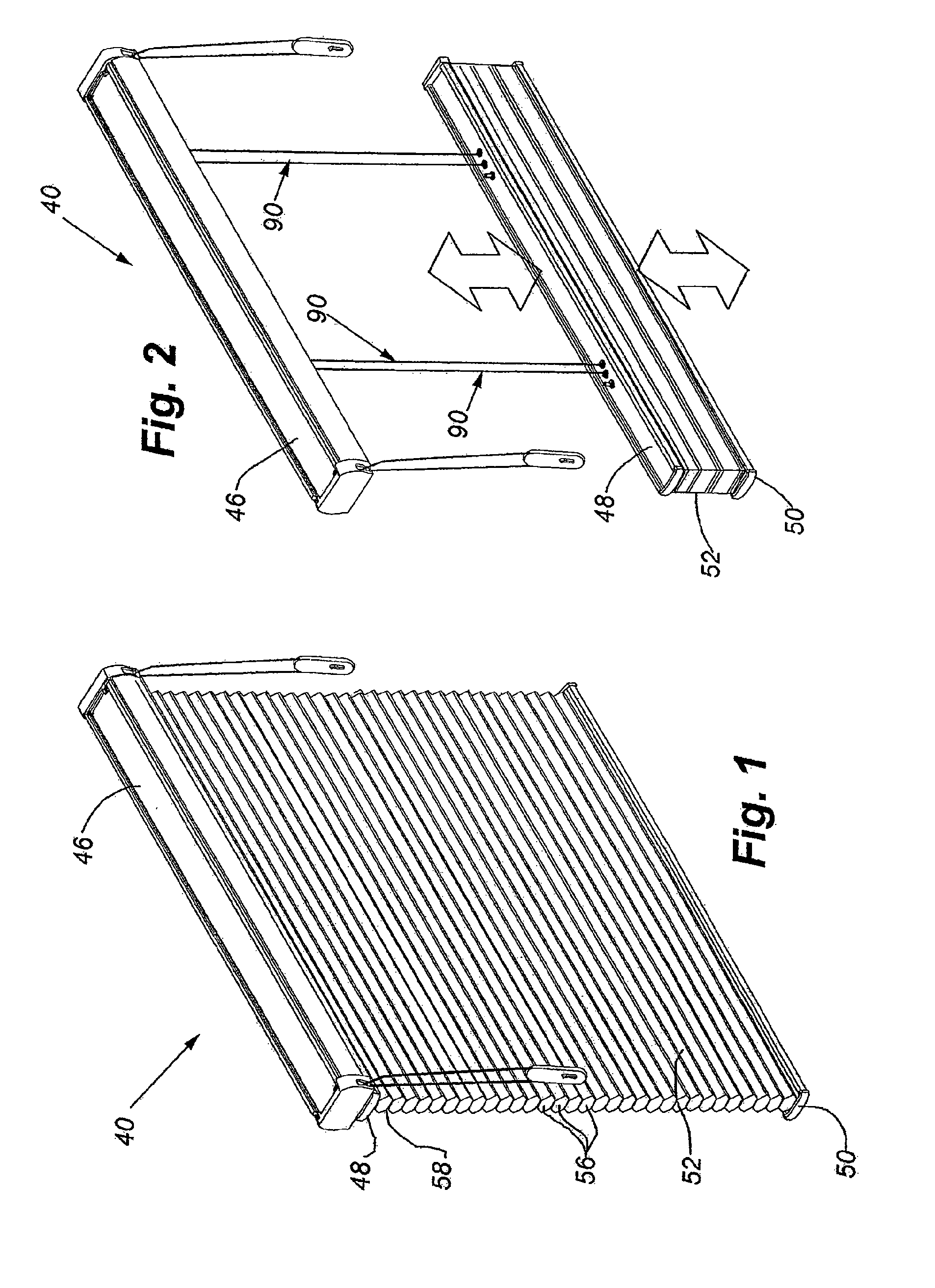 Cord tension control for top down/bottom up covering for architectural openings