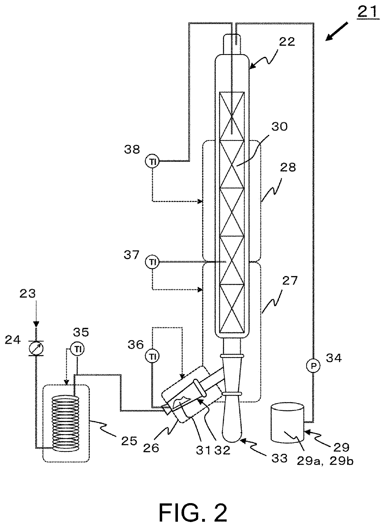 Method for eliminating pressure difference in distillation column