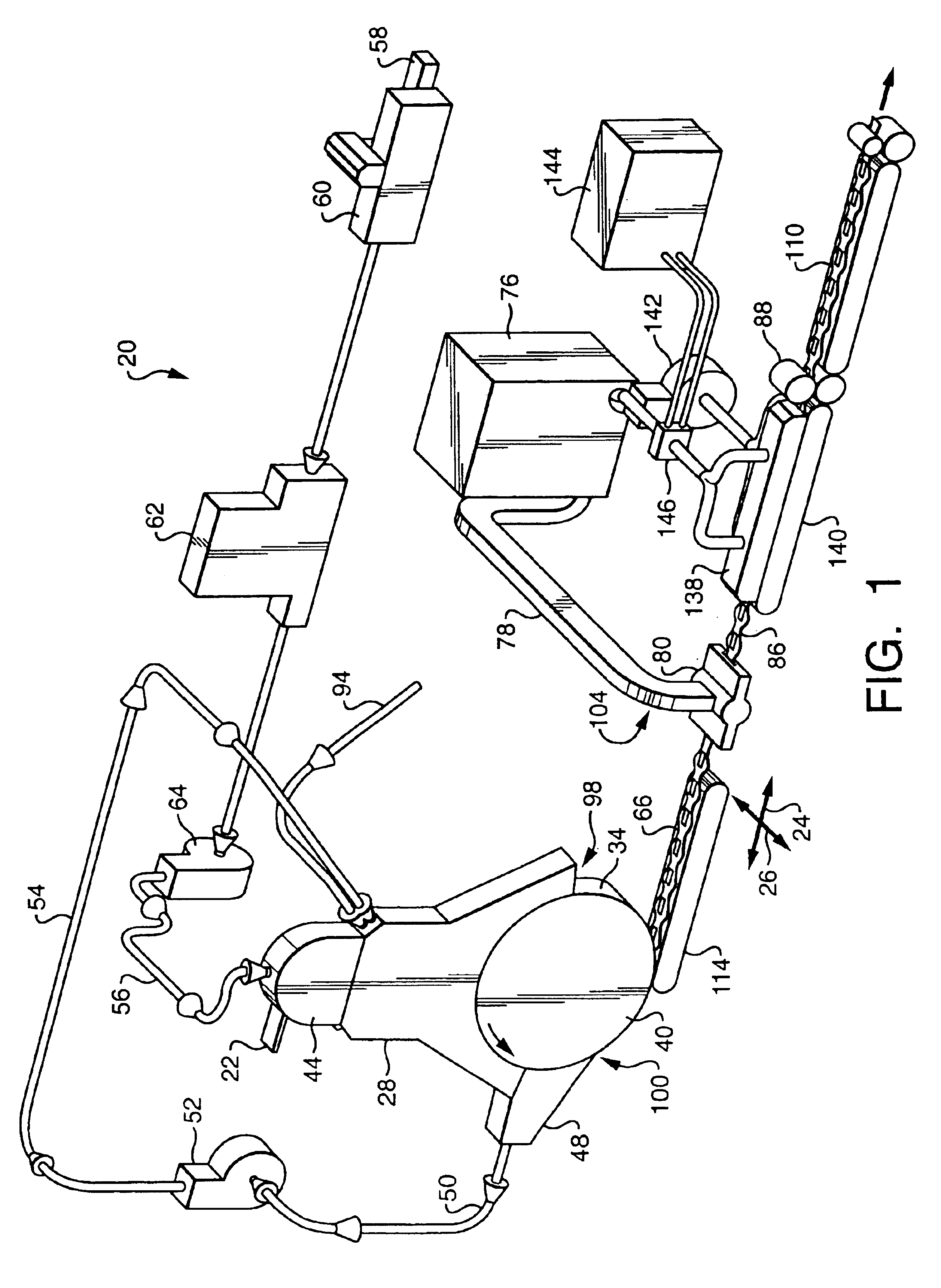 Method and apparatus for making on-line stabilized absorbent materials