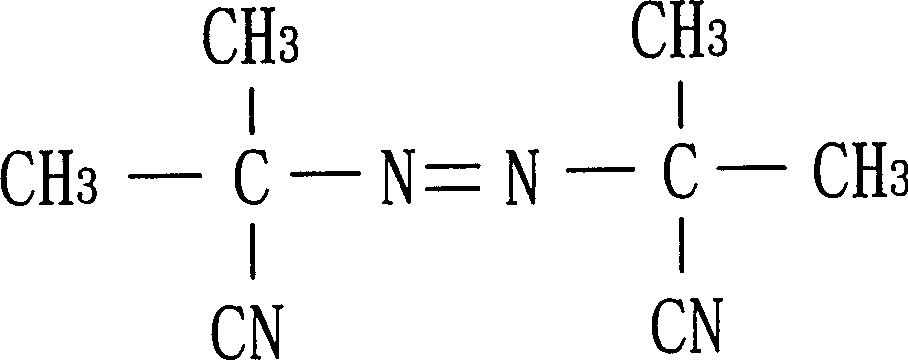 Active free radical starting agent and use thereof