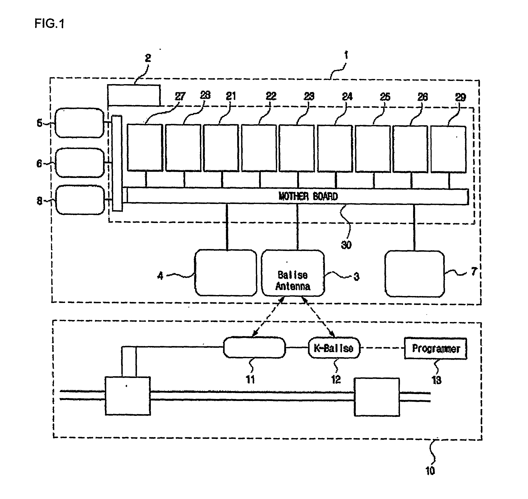 Atps for controlling train using data communication