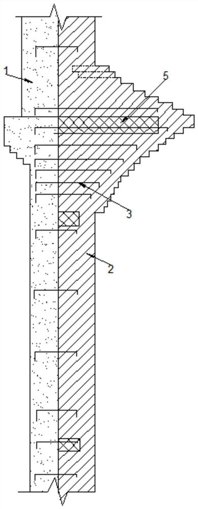 Dense eave type Tang tower ancient building structure and construction method