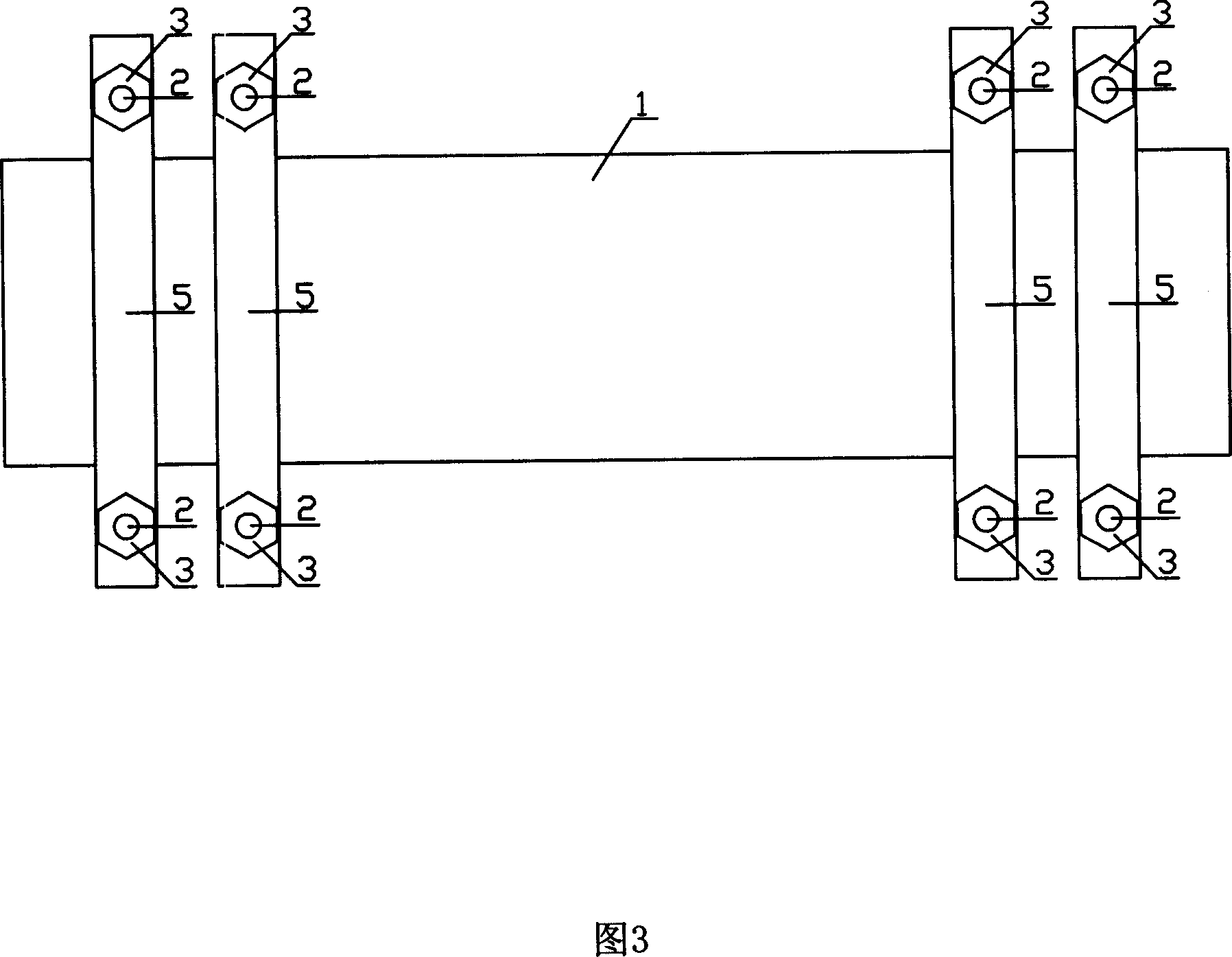 External transverse prestressed steel reinforced concrete beam