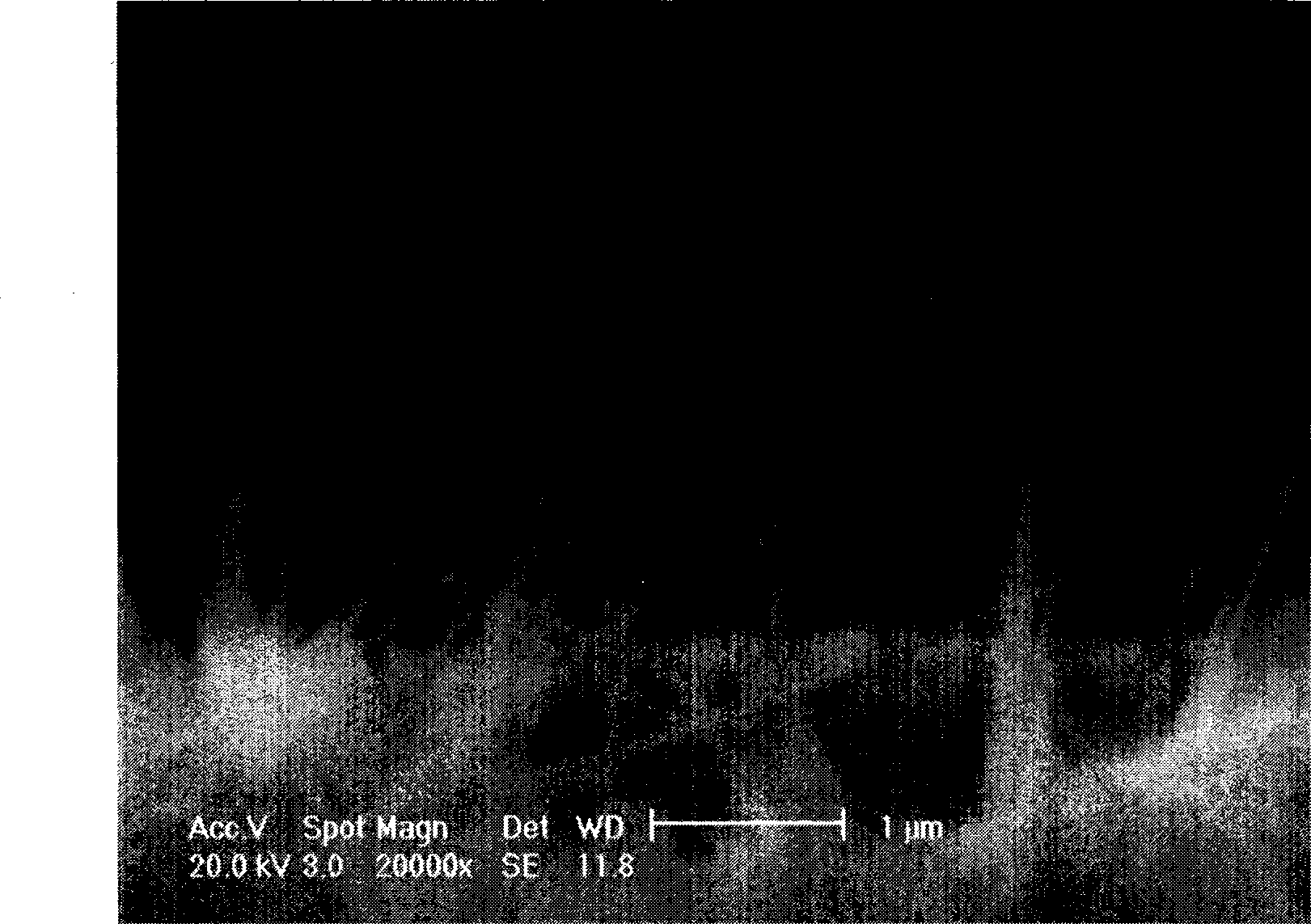 Method for preparing semi-conducting material nano structure aluminum nitride