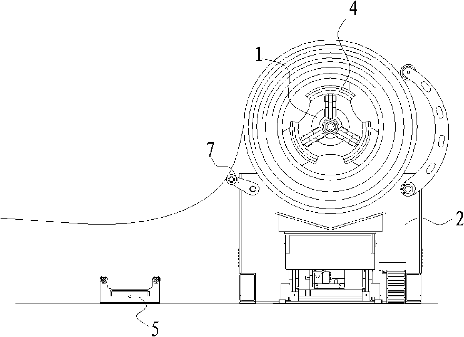 Steel coil feeding and speed controlling device of full-automatic uncoiler