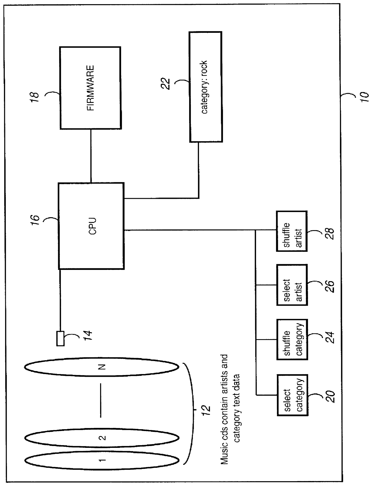 Media playback device capable of shuffled playback based on a user's preferences