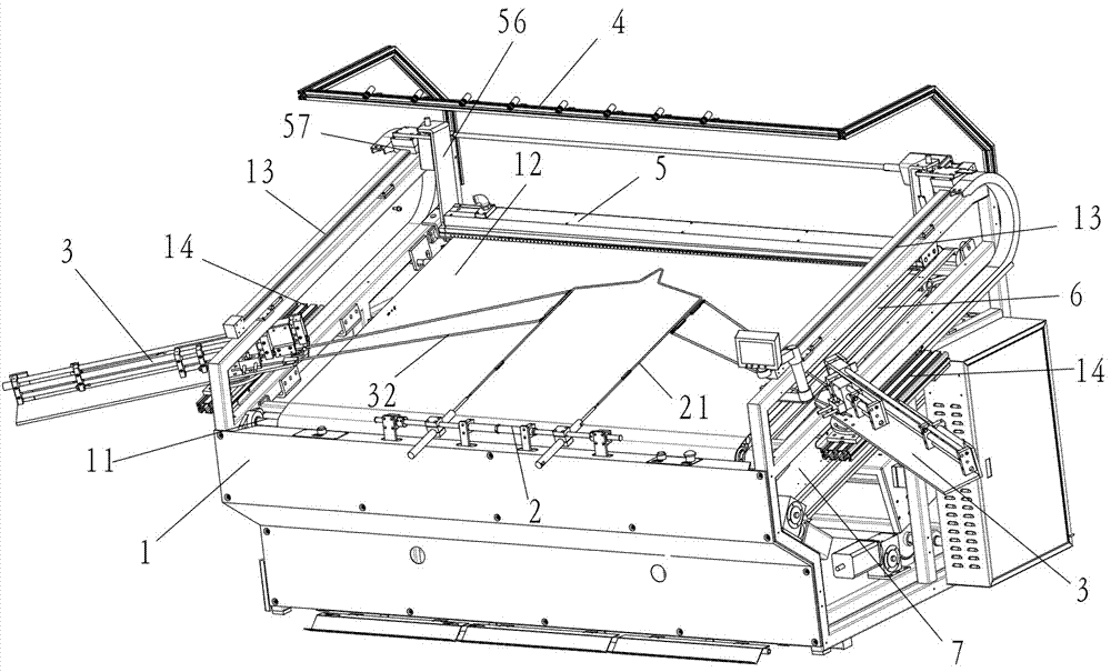 A setting device for an automatic ironing machine