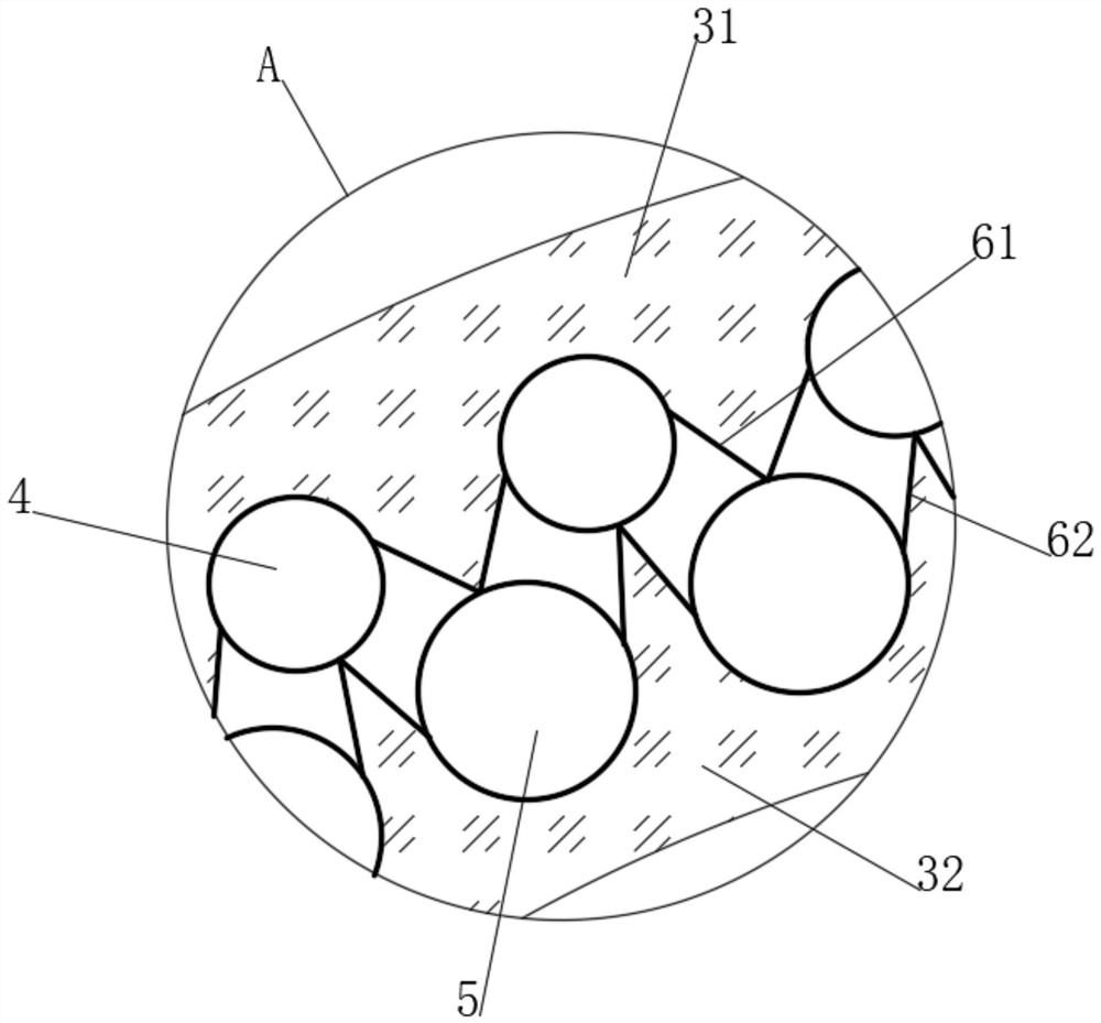 Fixed-point reinforced cable capable of automatically inhibiting bending angle