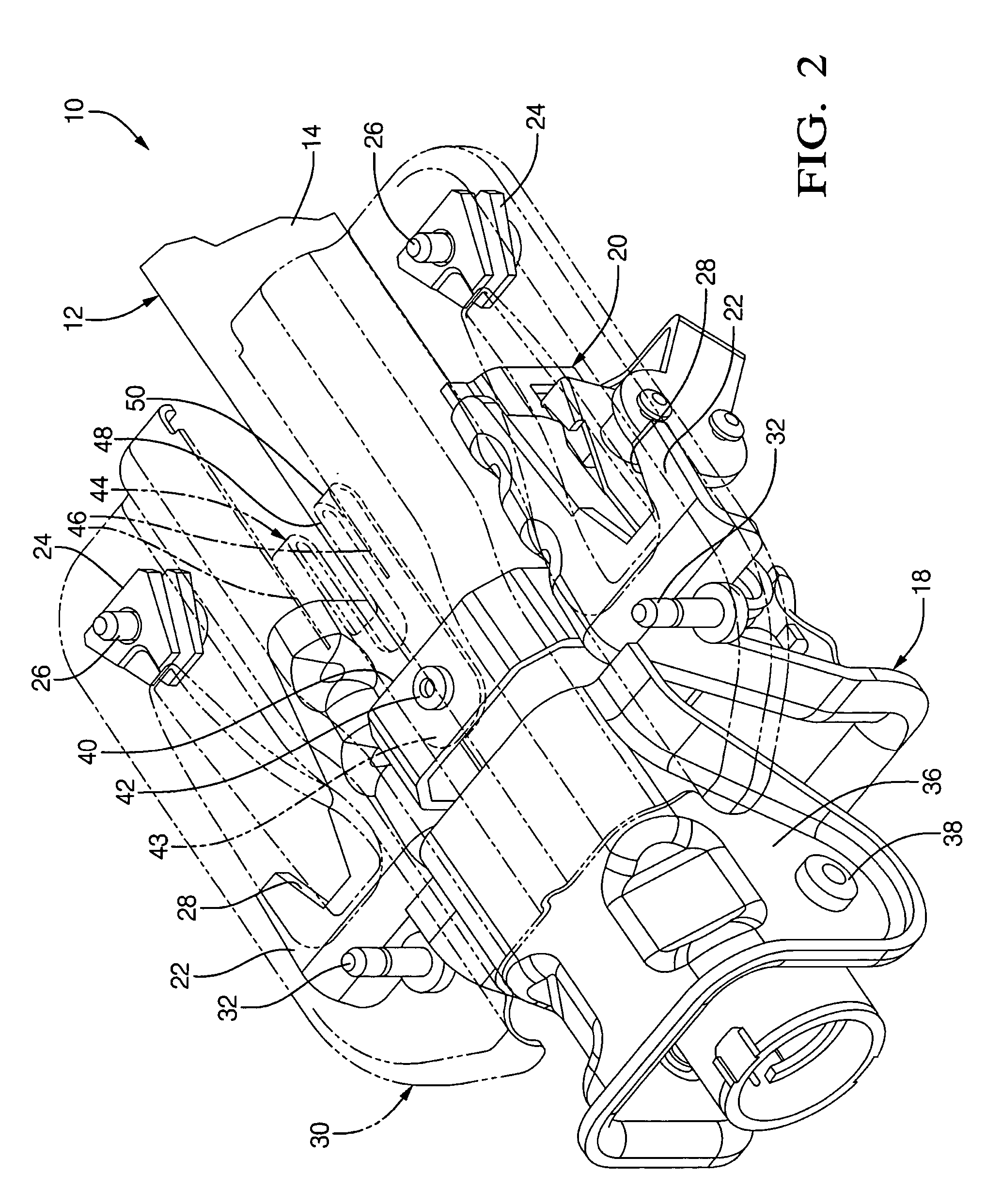 Tuneable energy absorbing mounting structure for steering column