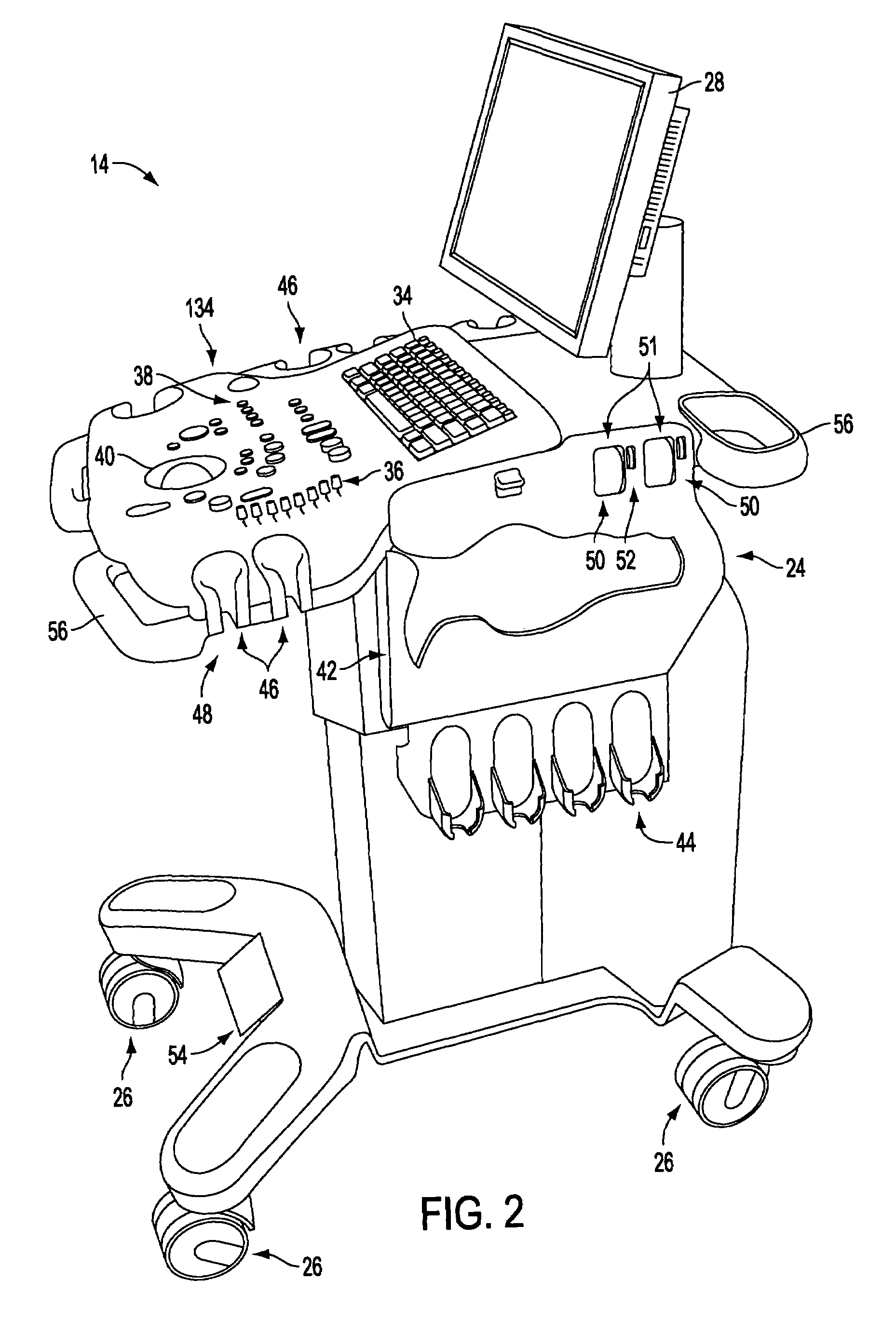 Portable ultrasound unit and docking station