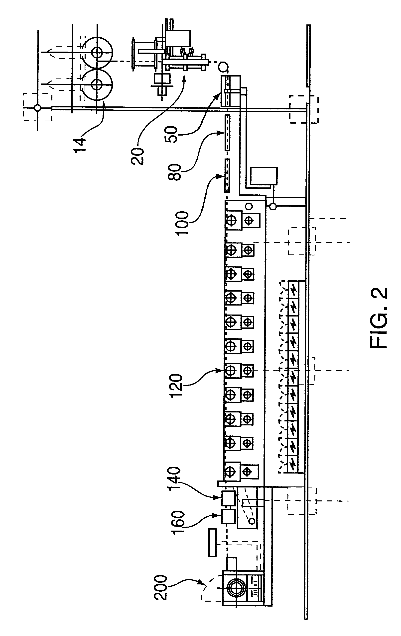 In-line wire drawing continuous treatment process