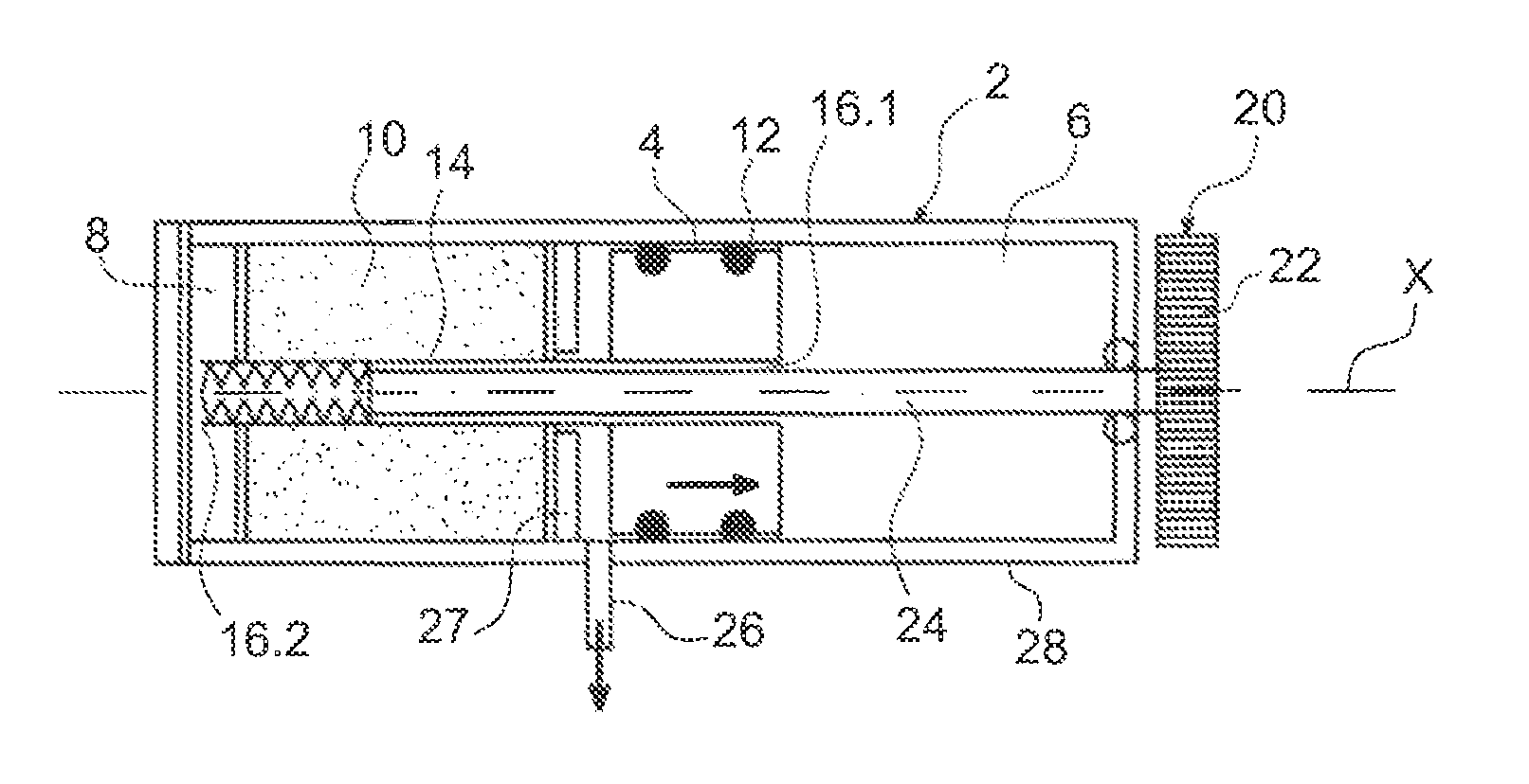 Portable gas generating device and electrical fuel cell power supply comprising such a device