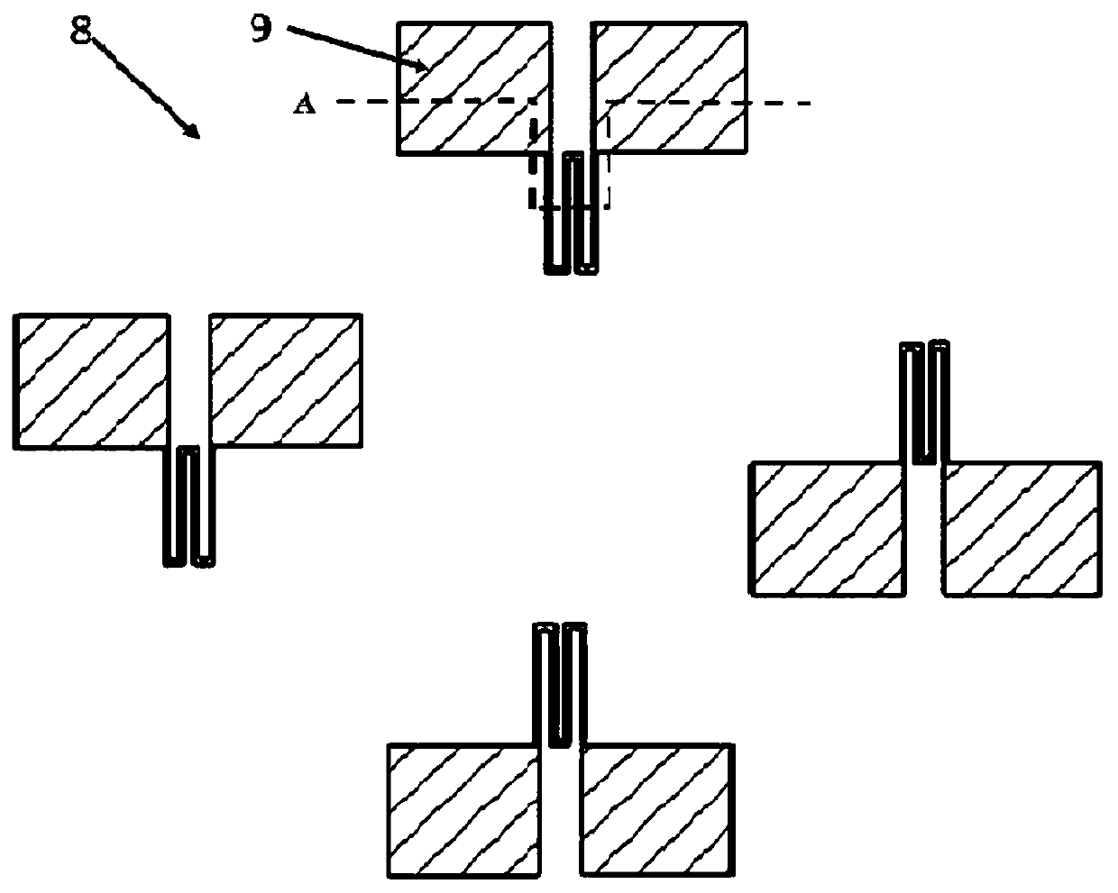 Sensitive resistance pressure sensor chip and processing method thereof