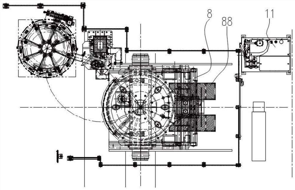 Hybrid engineering tire vulcanizing machine