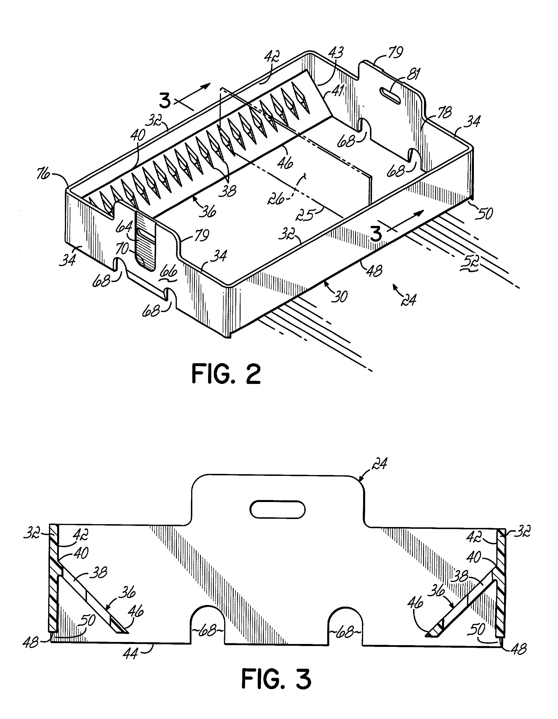 Slide case with removable rack