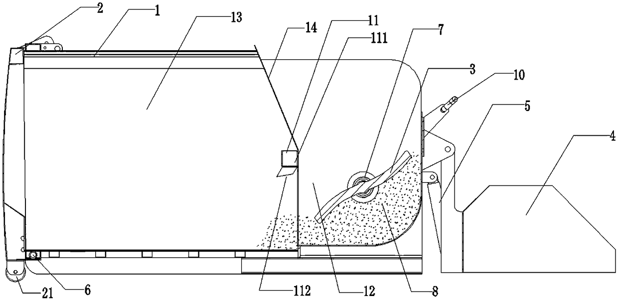 Garbage bin and binning method