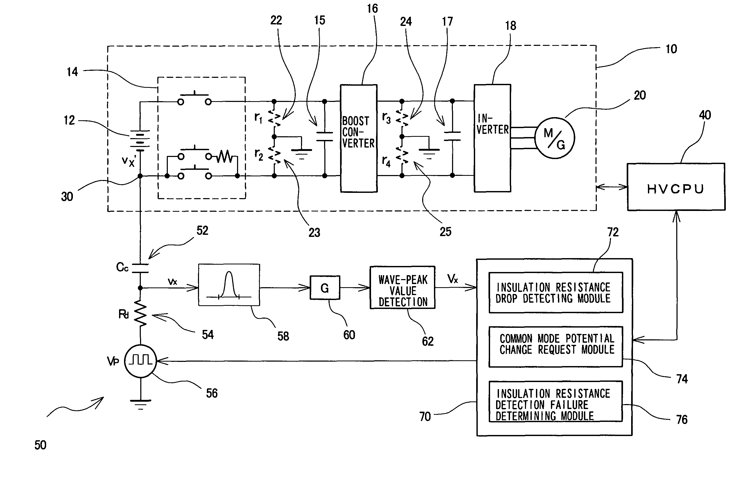 Insulation resistance detection system, insulation resistance detection apparatus and insulation resistance detection method