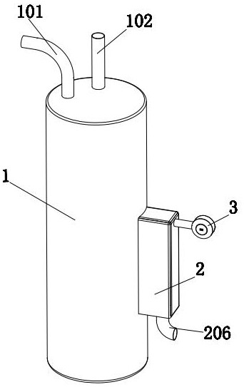 Closed air sampling bottle