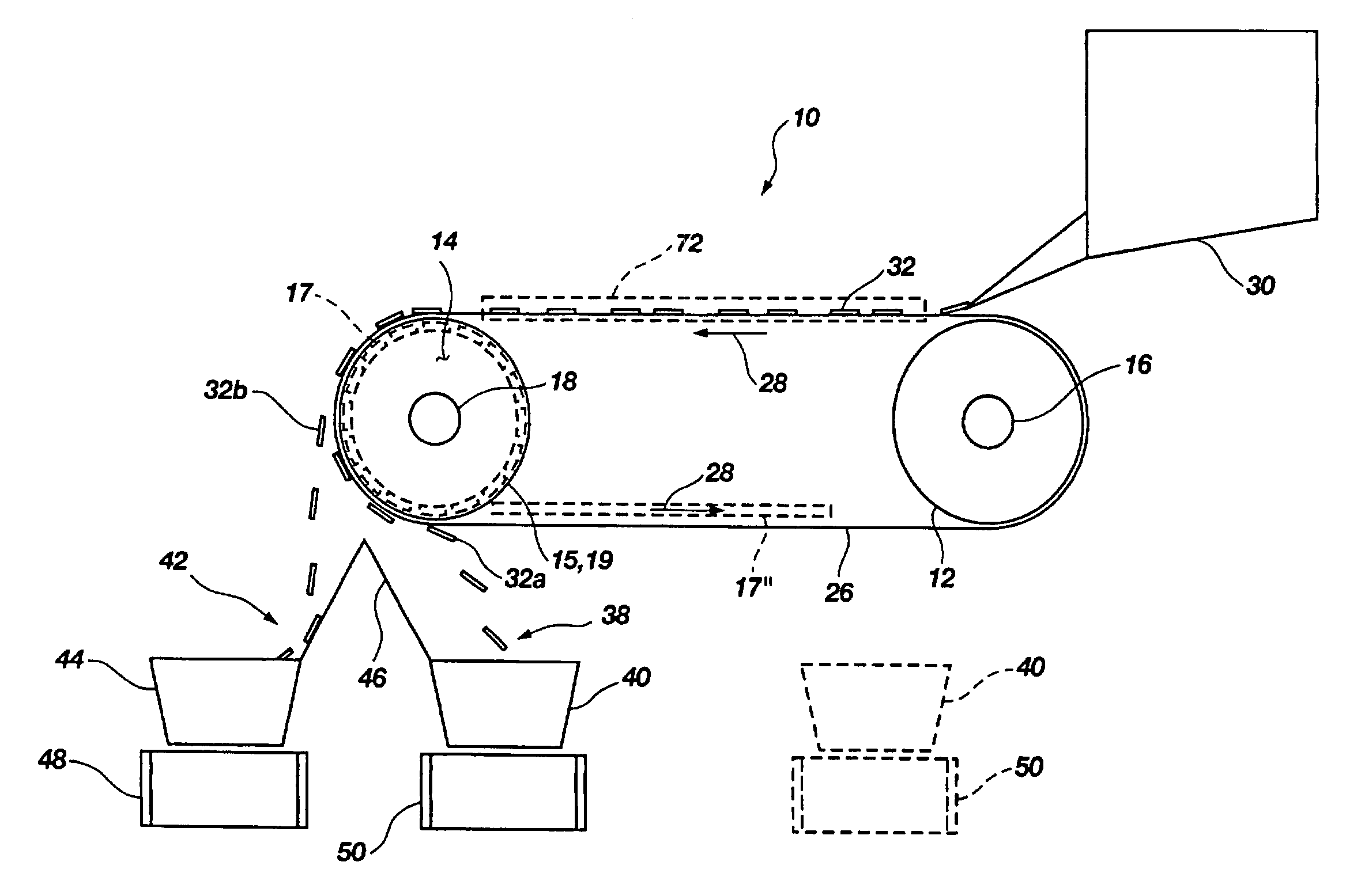 Apparatus for magnetically separating integrated circuit devices