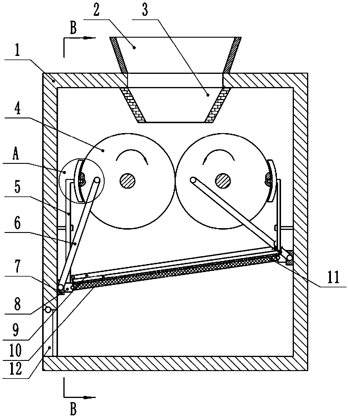 Zanthoxylum crushing device