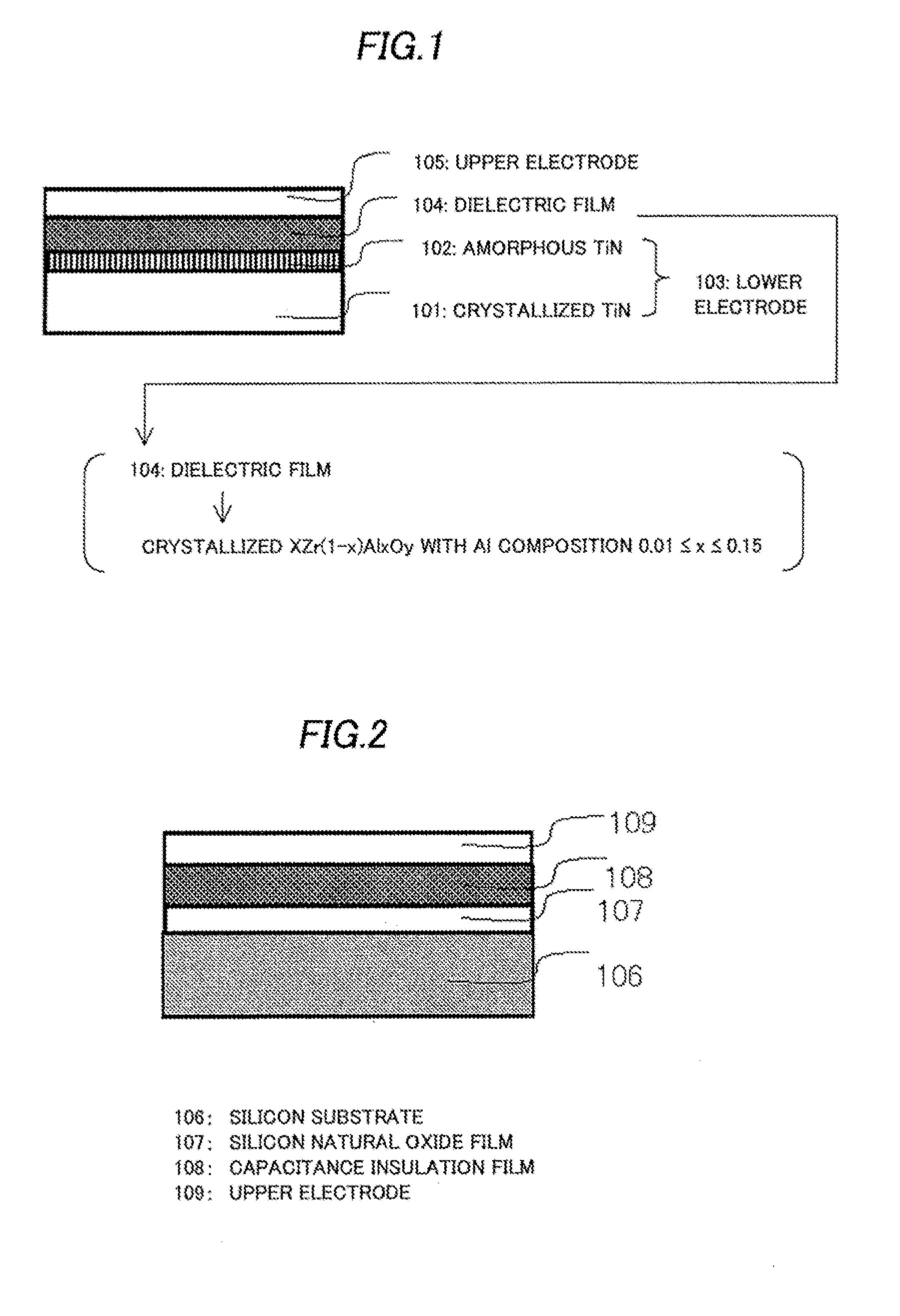 Capacitor, semiconductor device comprising the same, method for manufacturing the capacitor, and method for manufacturing the semiconductor device