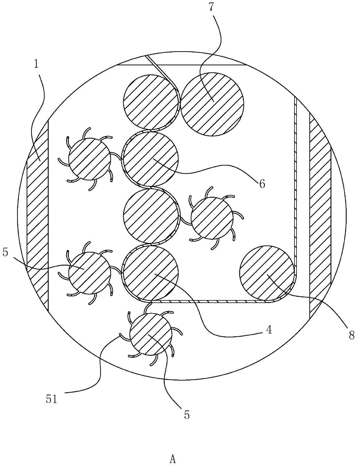 Cold dyeing device and cold dyeing process