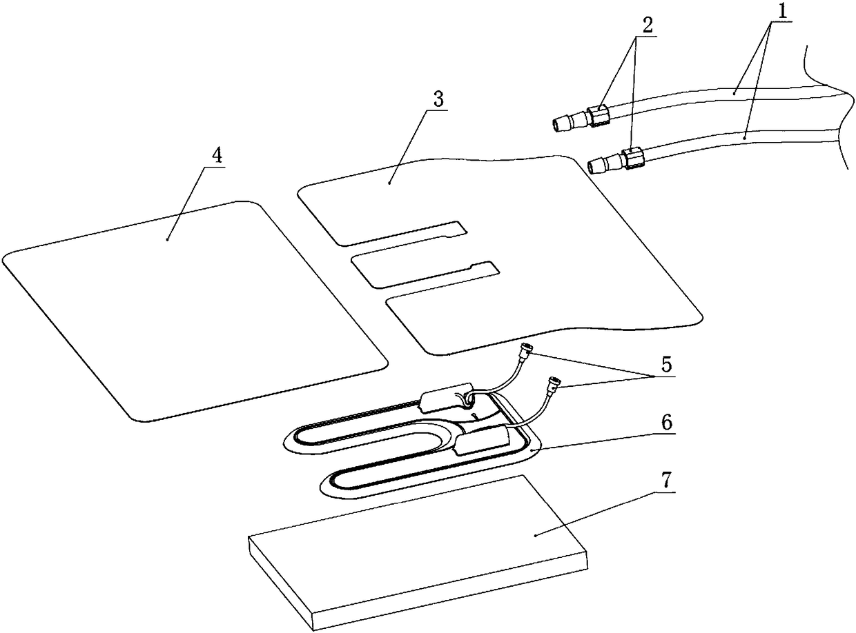 Embedded-type vacuum sealing drainage device for comprehensive washing