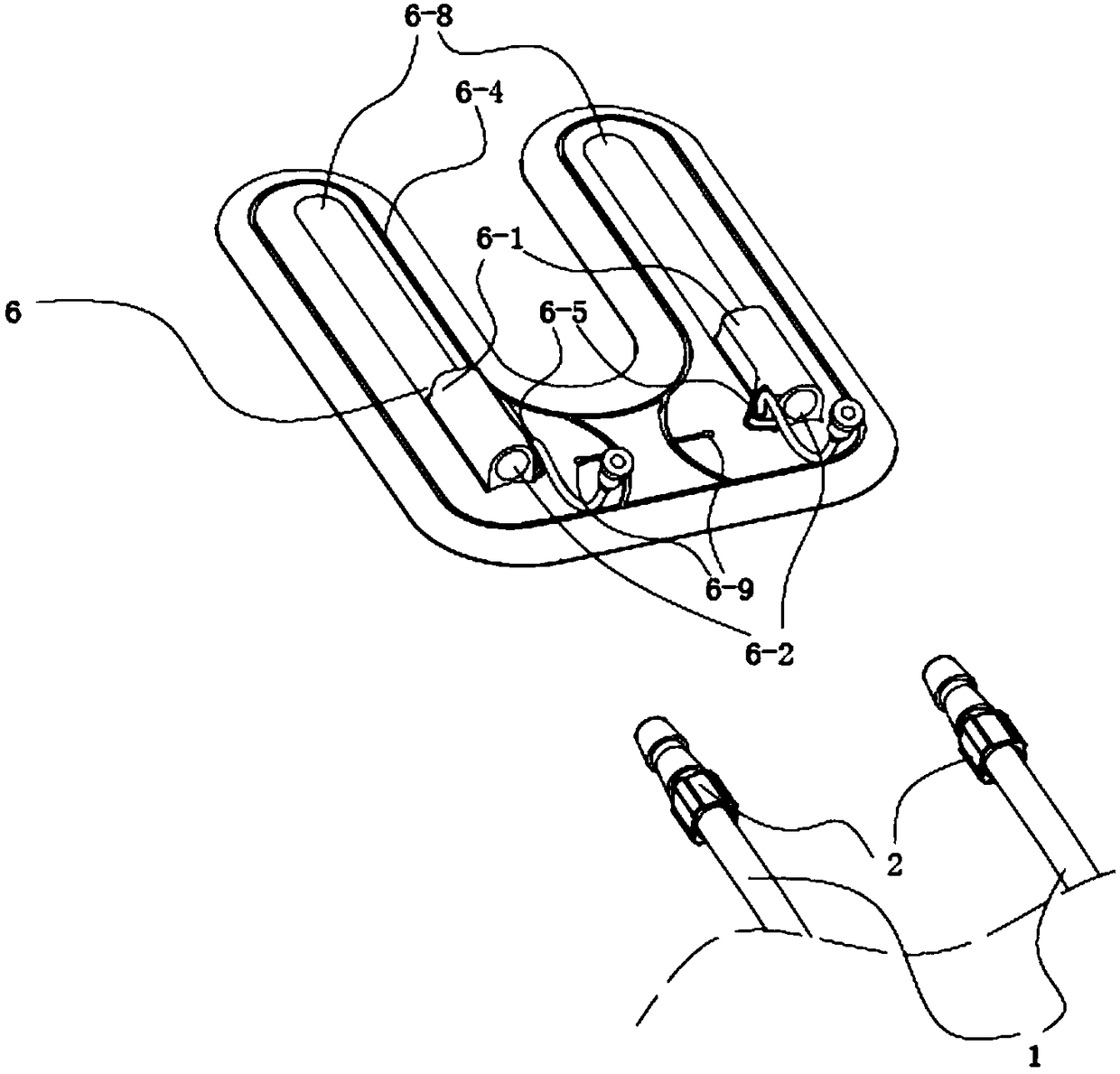 Embedded-type vacuum sealing drainage device for comprehensive washing