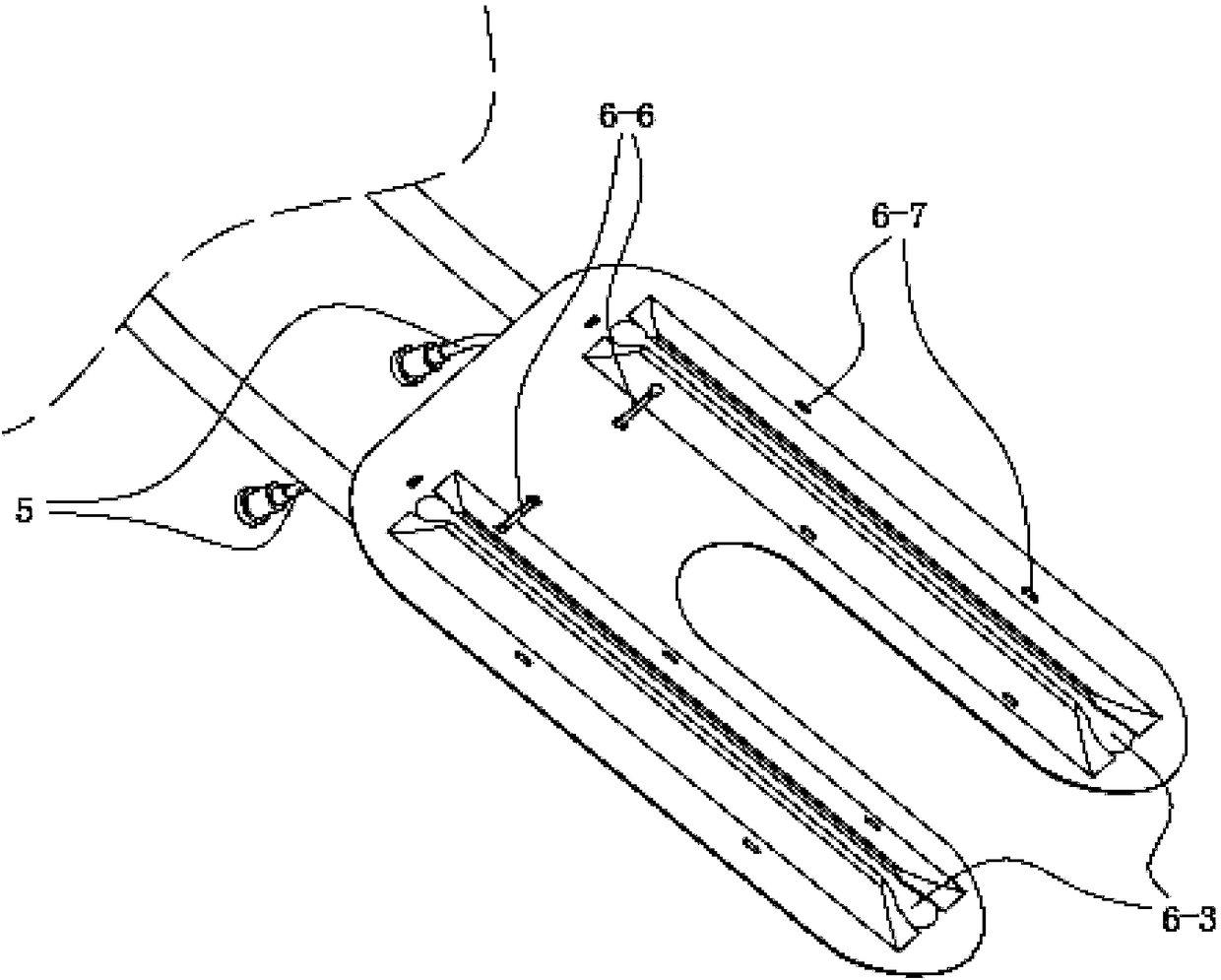 Embedded-type vacuum sealing drainage device for comprehensive washing