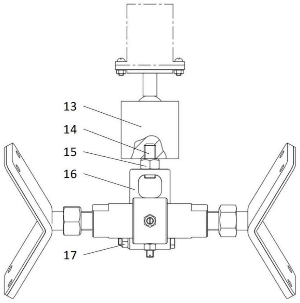 Universal clamping device for acceleration test of recreation facility