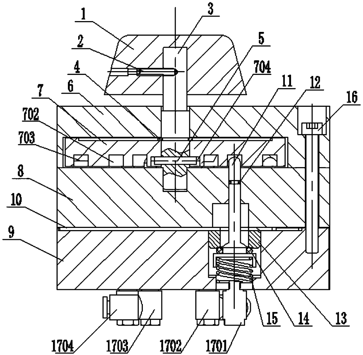 Integrated rotary table type reversing valve