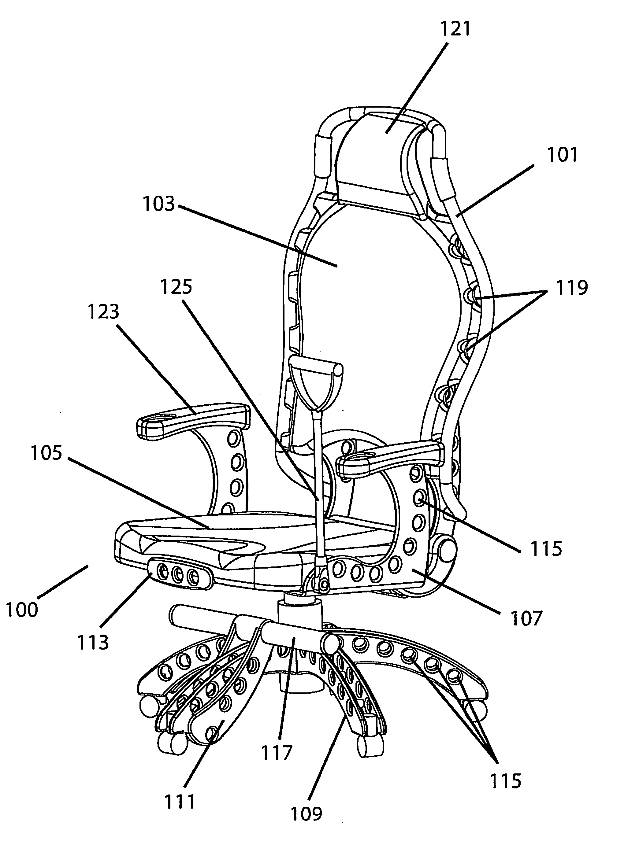 Office and desk exercise chair system