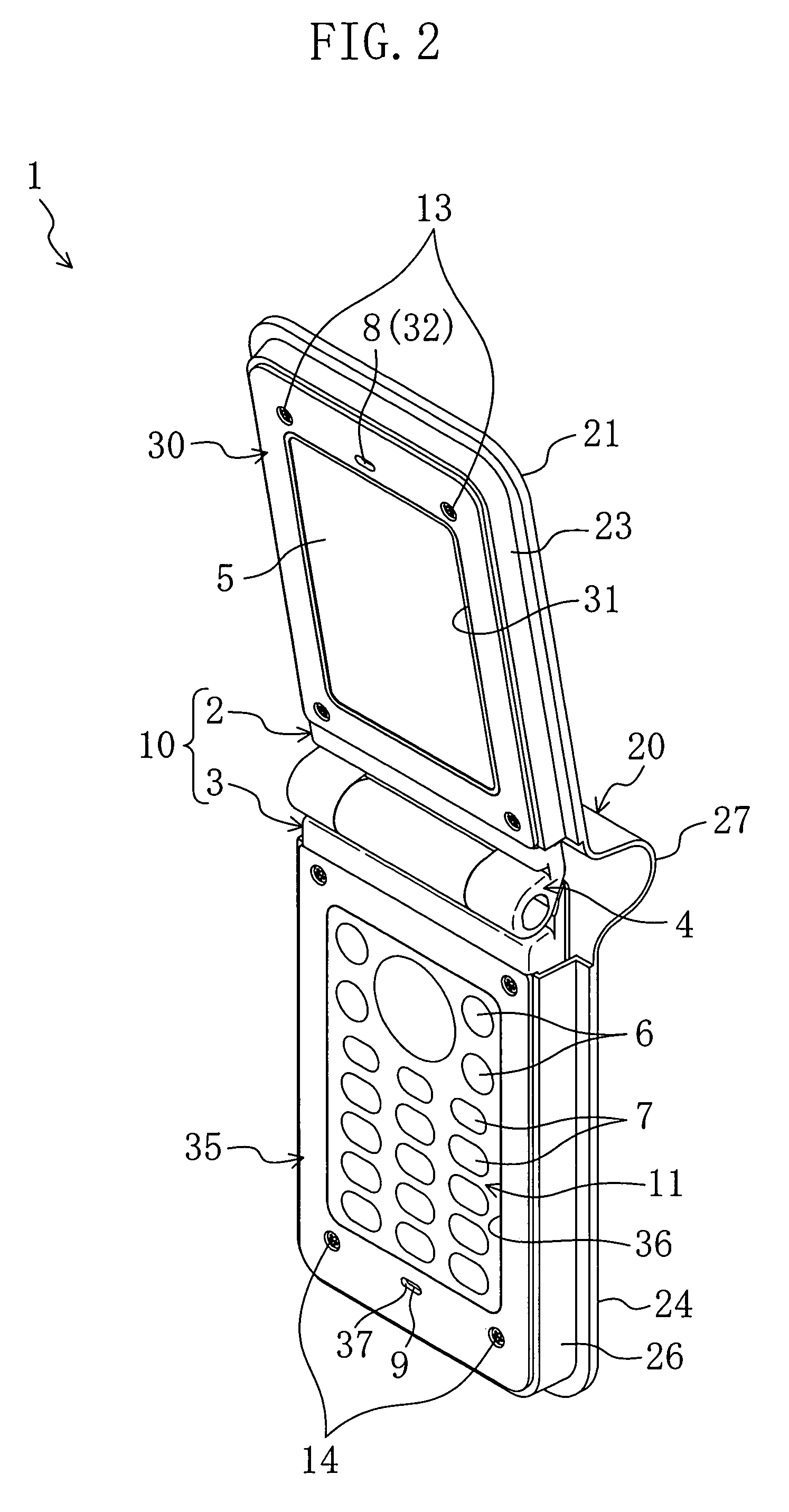 Folding portable electronic equipment