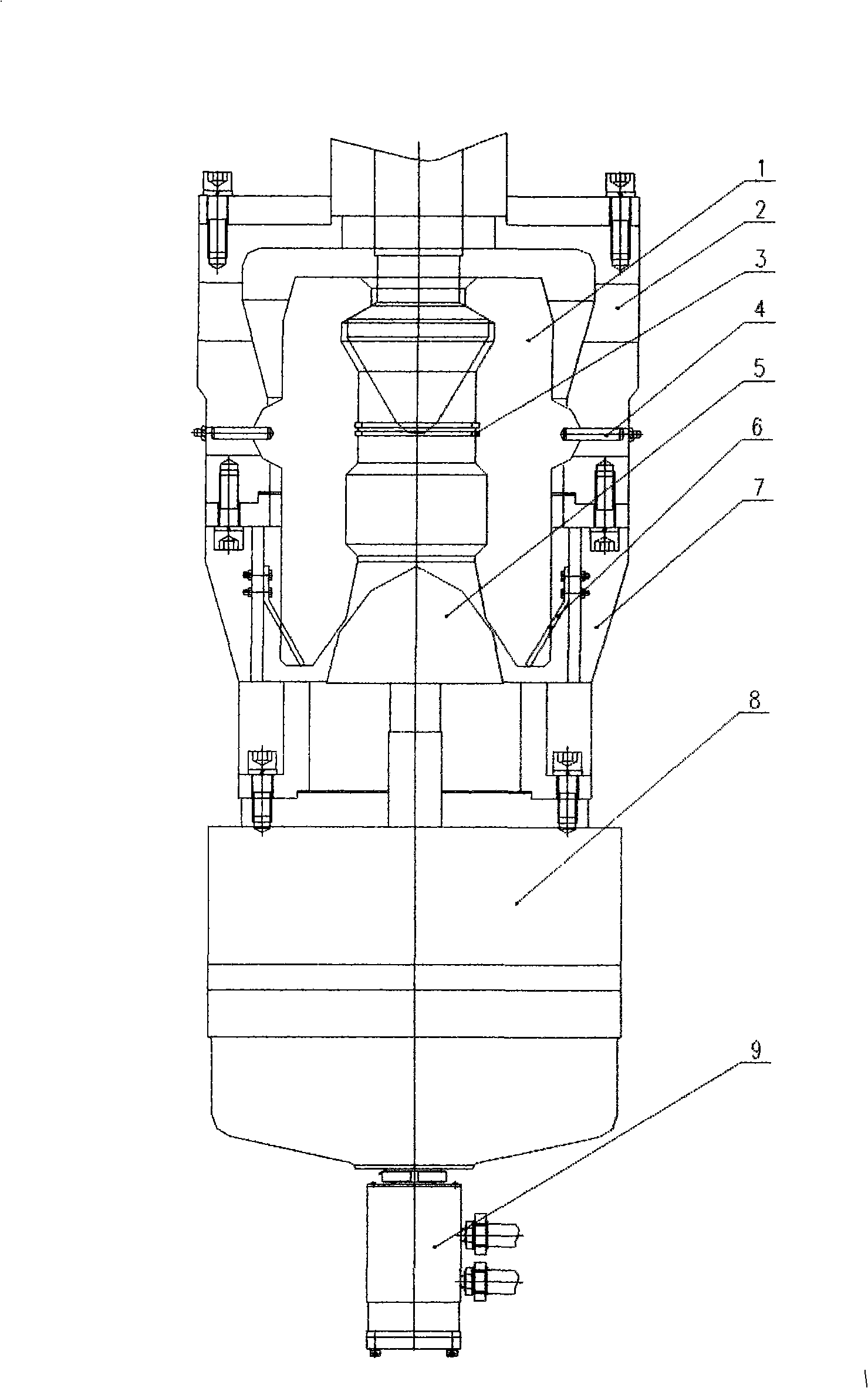 Core roller quick replacement device