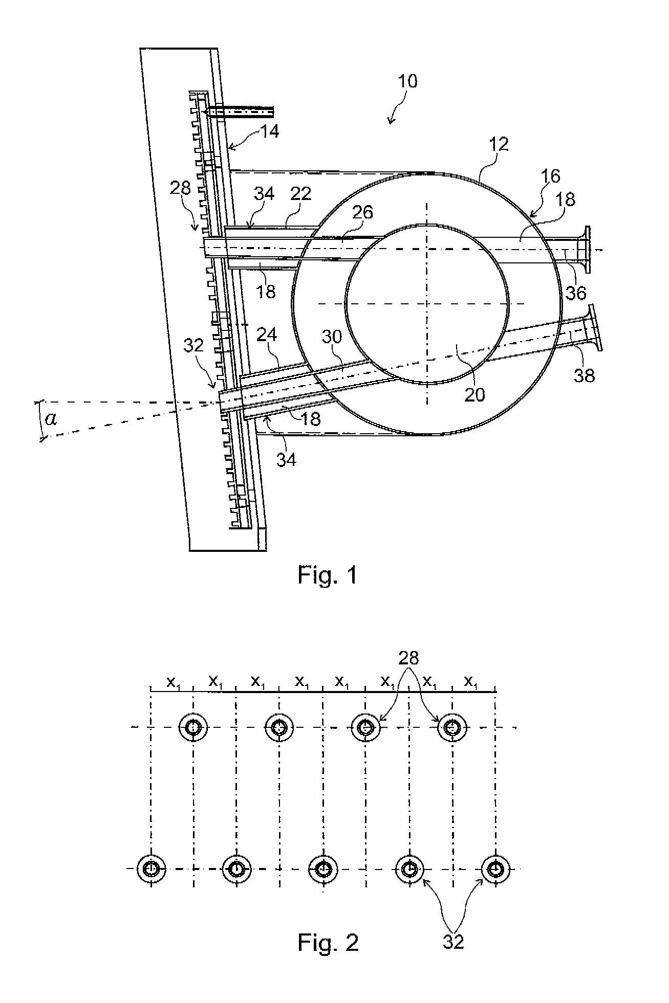 Bustle pipe arrangement