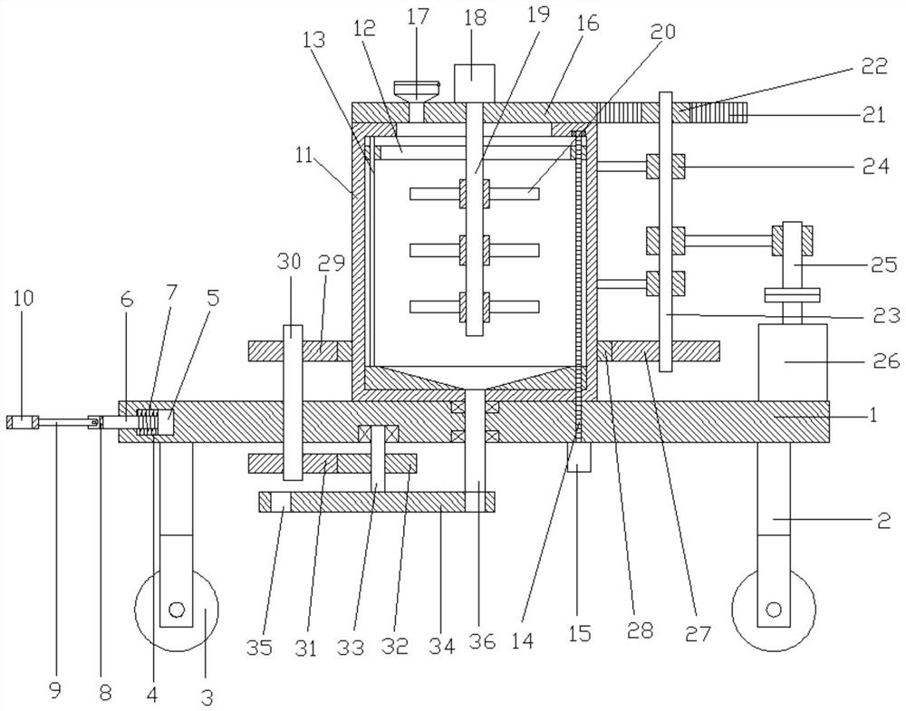 A convenient-to-use interval fertilization device for agricultural production