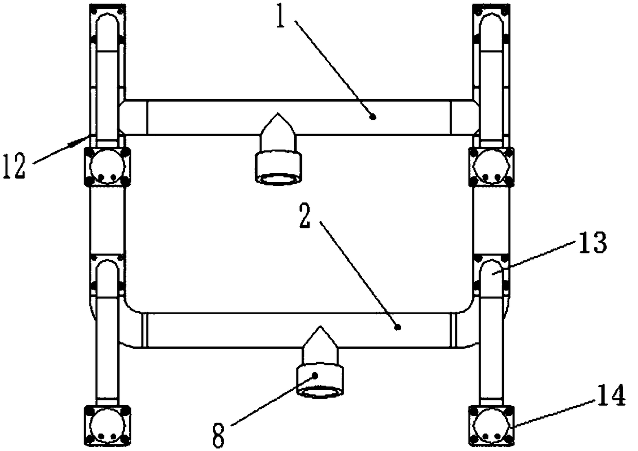 Layered sanding pipeline of diamond line sanding device