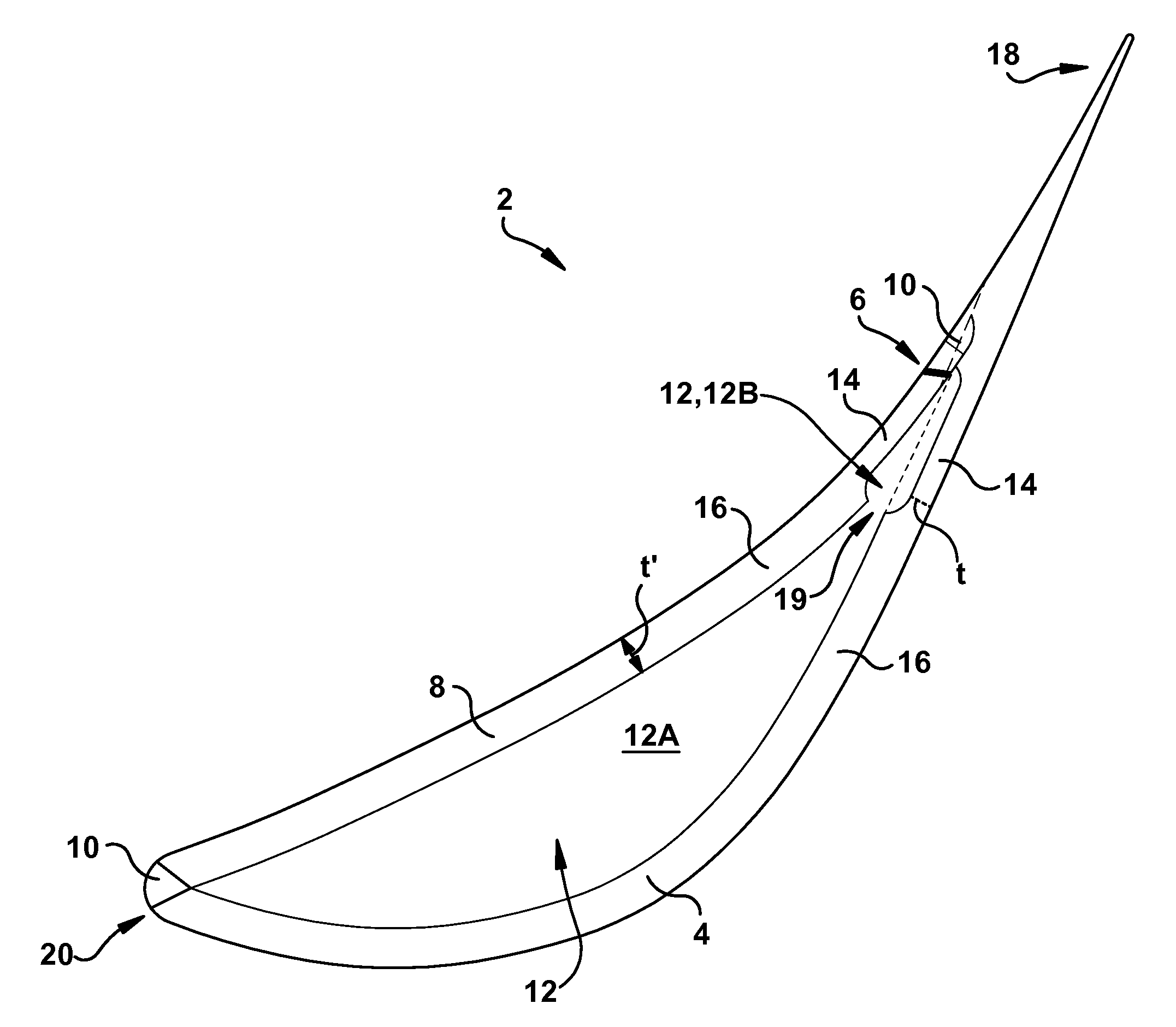 Slotted turbine airfoil