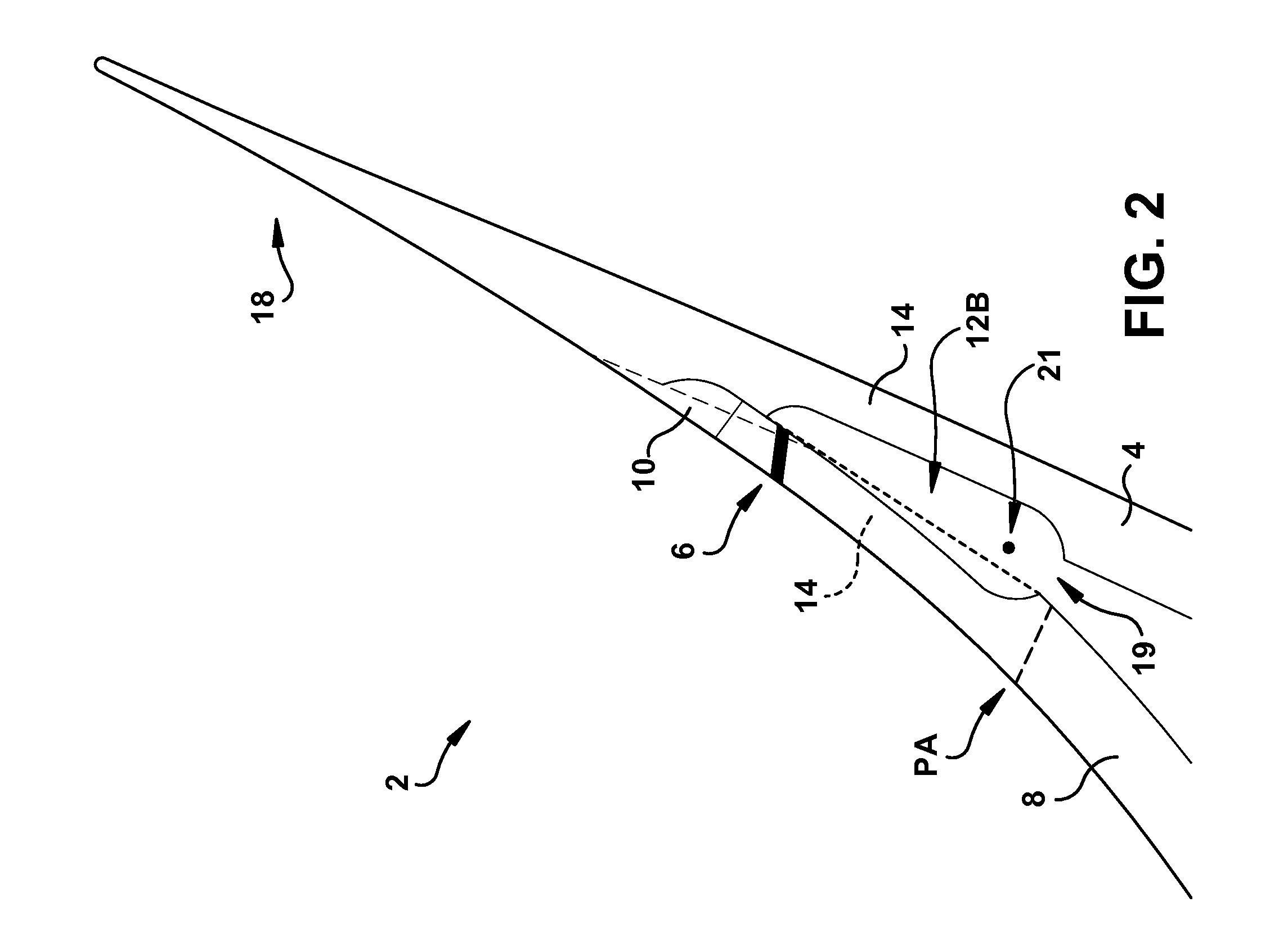 Slotted turbine airfoil