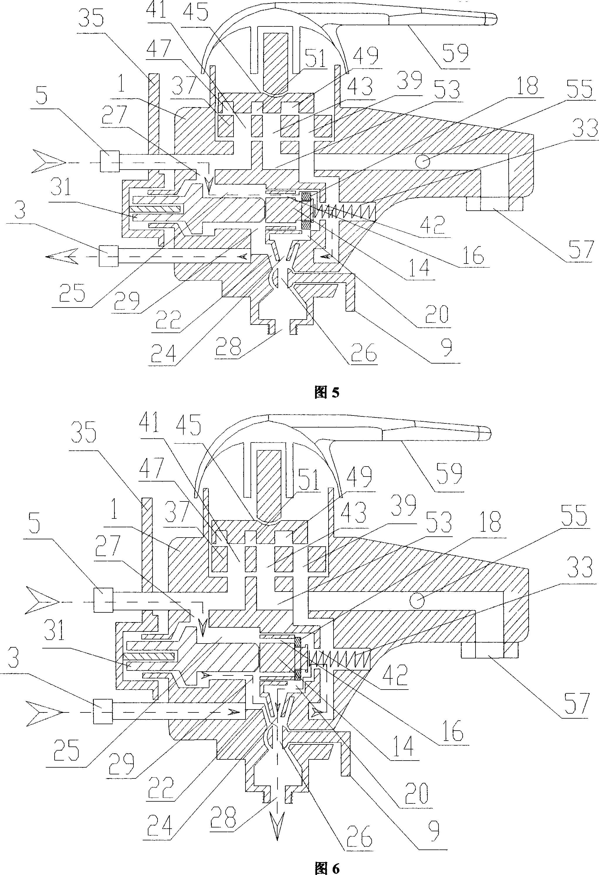 Temperature control differential pressure backwater tap