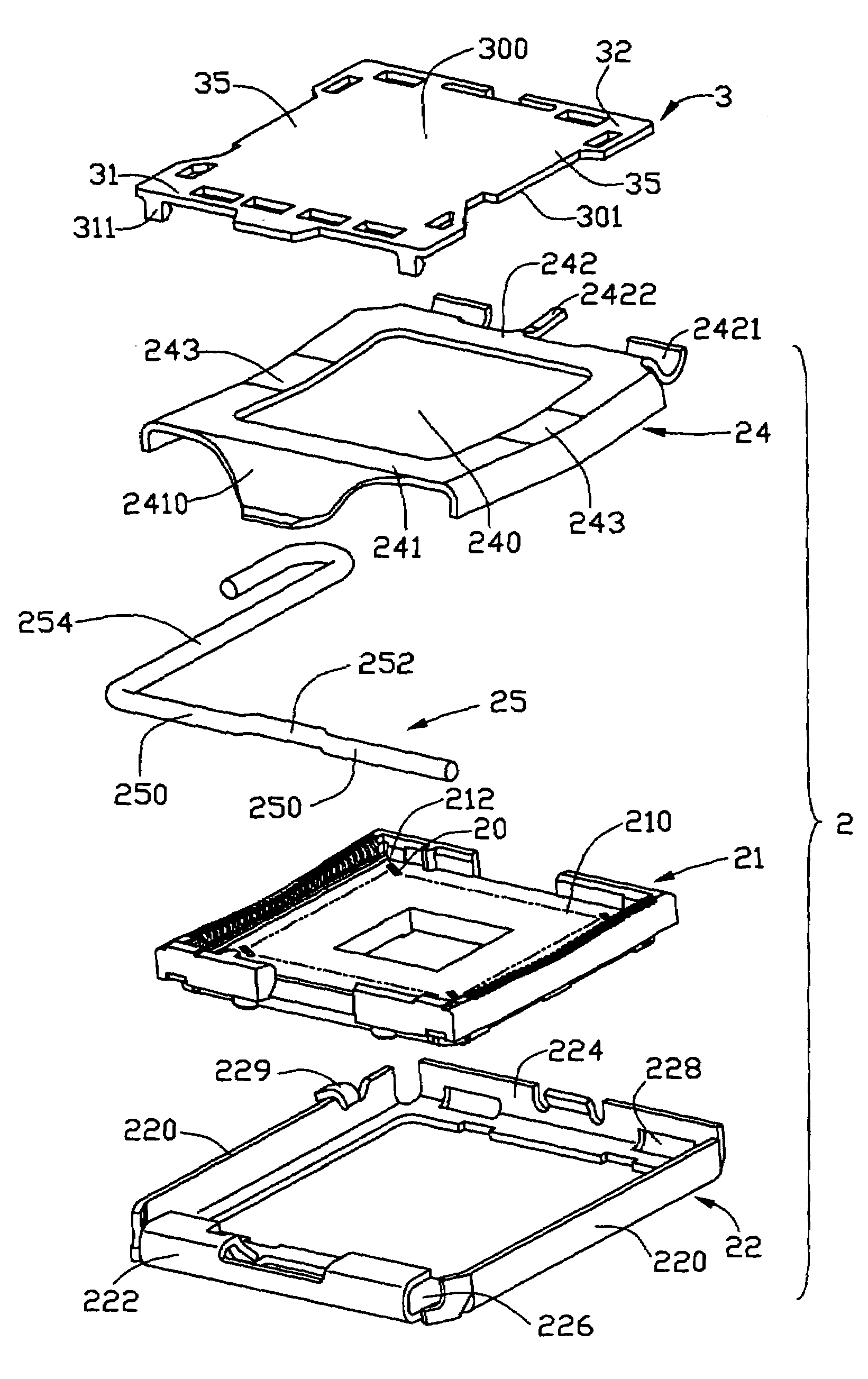 Pick up cap for LGA connector assembly